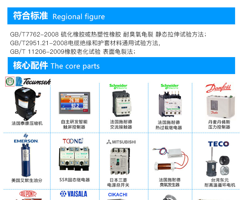 動(dòng)態(tài)臭氧試驗(yàn)機(jī)滿足GB/T7762-2008、GB/T2951.21-2008等標(biāo)準(zhǔn)